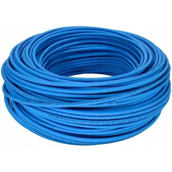 Câble d'installation DIGITUS DK-1641-A-VH-1 Cat. 6A S/FTP, fil massif AWG 23/1, LSZH, Eca, 100 m, bleu (RAL 5012)