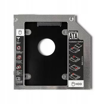 Baie pour second disque dur de portable 2,5 HDD 12,7 mm
