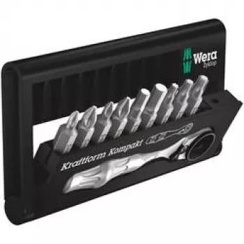 Coffret d'embouts Wera 05057418001 Bit-Check 10 Zyklop Mini BiTorsion 1, 10 pièces, Phillips, Pozidriv