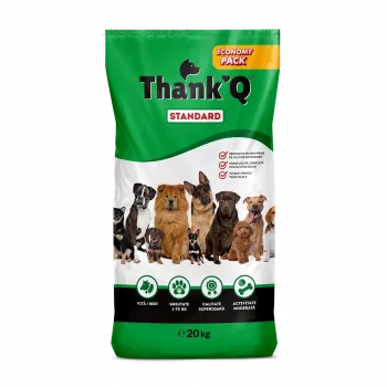 Croquettes pour chien HURTOWNIA KARM THANK'Q Standard Beef 20 kg — adulte, 18 % de protéines, 7 % de matières grasses, 7 % de cendres, 3 % de fibres brutes