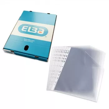 Pochettes perforées ELBA A4, PP 0,08 mm, cristal transparent, perforation universelle (971508)