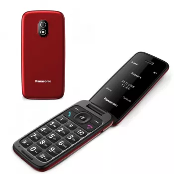 PANASONIC KX-TU410EXR Téléphone mobile à clapet - rouge