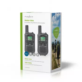 Ensemble de talkies-walkies Nedis WLTK0500BK portée 5 km 8 canaux PMR446
