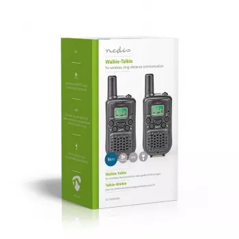 Ensemble de talkies-walkies Nedis WLTK0500BK portée 5 km 8 canaux PMR446