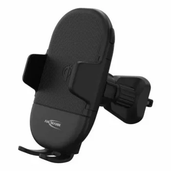 Support de charge sans fil pour voiture ANSMANN WiLine 15 - charge rapide Qi 15W, serrage automatique, rotation à 360°, noir
