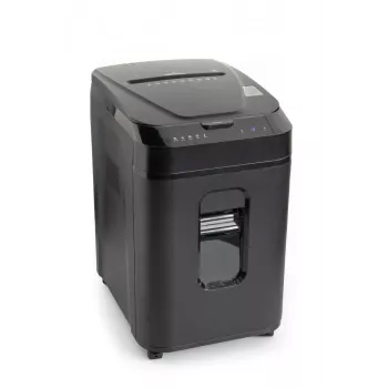 Destructeur de documents WALLNER AF160 C4 coupe croisée, alimentation automatique 160 feuilles, sécurité P-4, bac 30 L
