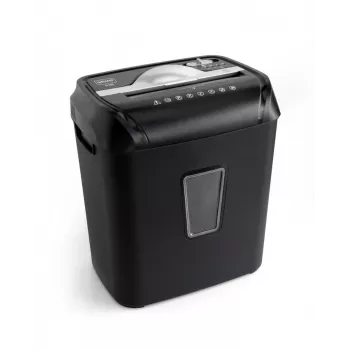 Destructeur de documents Wallner XD1010C coupe croisée, 10 feuilles, 21 L, noir