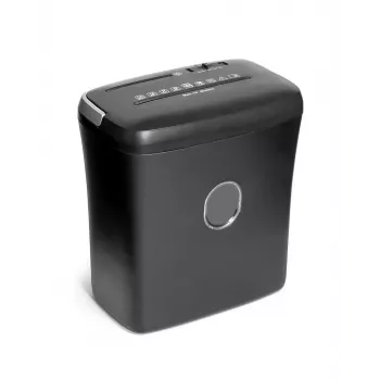 WALLNER Shredder XD1012 CD Destructeur de documents coupe croisée, 6 feuilles, 10 L, noir