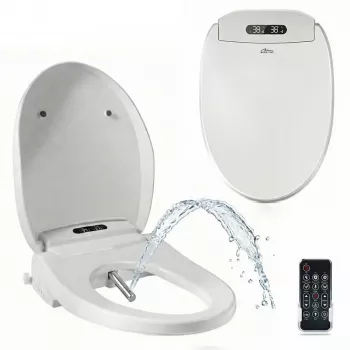 Abattant de toilettes intelligent MEDIA-TECH MT5705 bidet électronique avec siège chauffant, lavage à l'eau chaude, sécheur, désodorisant, veilleuse, télécommande