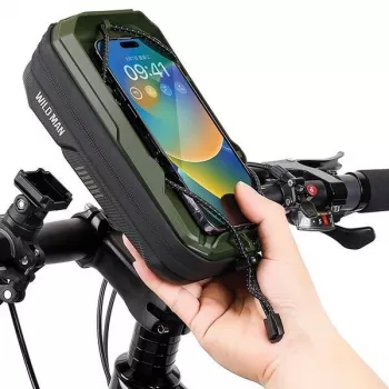 WILDMAN sacoche de cadre de vélo GX330 avec support de téléphone, verte