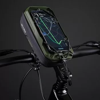 WILDMAN sacoche de cadre de vélo GX330 avec support de téléphone, verte