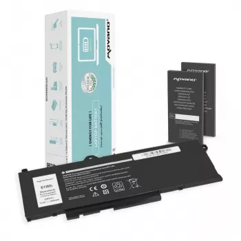 MOVANO Battery GRT01 for Dell Latitude 5421 5521 5531 Precision 3470 3561 3571 3581 - 3950 mAh (61 Wh)