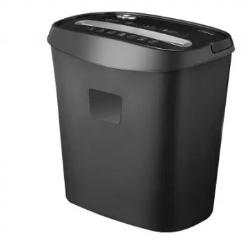 Deli E9947 destructeur de documents coupe croisée, capacité 10 feuilles, bac 18L, noir