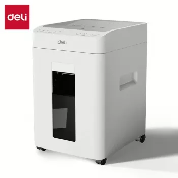 Destructeur de documents Deli ET081 coupe croisée, 8 feuilles, 15 L, noir