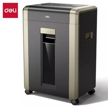 Destructeur de documents Deli ET099 coupe croisée, 10 feuilles, 15L, sécurité P-4