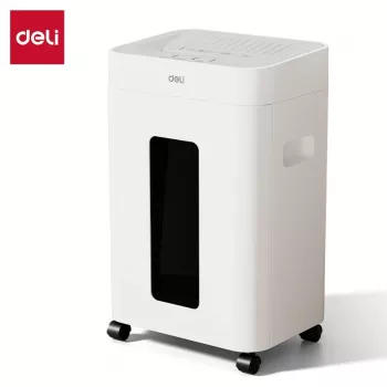 Deli ET048 Destructeur de documents coupe croisée, 8 feuilles, 15 L, noir