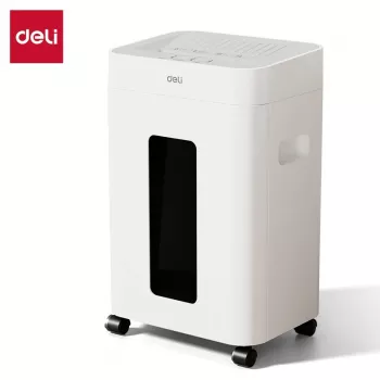 Deli ET058 Destructeur de documents coupe croisée, 6 feuilles, P-4, 10 L