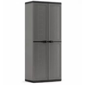 KETER armoire de jardin Jolly IT gris/noir 200 L armoire de rangement extérieure verrouillable