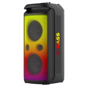 SENCOR Partycon CORE Power 140W Enceinte Bluetooth portable avec TWS, IPX4, LED RGB, karaoké, noire