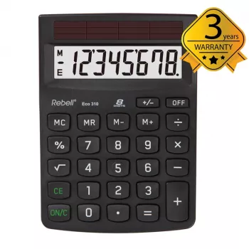Calculatrice de bureau Rebell Eco 310 noire