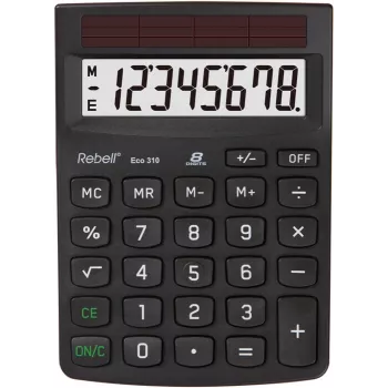Calculatrice de bureau Rebell Eco 310 noire