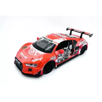 PULIO 1:24 Audi R8 LMS voiture miniature en métal moulé avec lumière et son