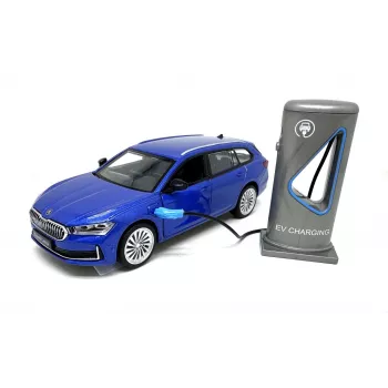 PULIO 1:35 Skoda Superb Combi voiture miniature en métal moulé avec lumière et son