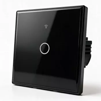 Interrupteur tactile connecté Qoltec 1 voie Wi-Fi minuterie Tuya blanc