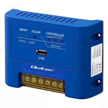QOLTEC MPPT 15A régulateur de charge solaire 12V/24V pour LiFePO4, gel, AGM, plomb-acide inondé et étanche avec LCD et RS485