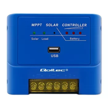 QOLTEC MPPT 15A régulateur de charge solaire 12V/24V pour LiFePO4, gel, AGM, plomb-acide inondé et étanche avec LCD et RS485