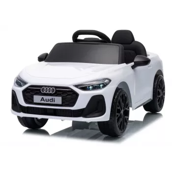 LEAN CARS Audi A5L HL788 Voiture électrique pour enfants 12V avec télécommande, blanc