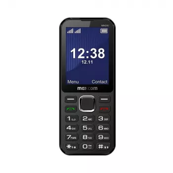 Téléphone mobile MAXCOM MM282 4G double SIM, écran TFT 2,8 inch, KaiOS, appareil photo 2 MP, batterie 1400 mAh, USB-C, Bluetooth 5.1, point d'accès Wi-Fi, radio FM, noir