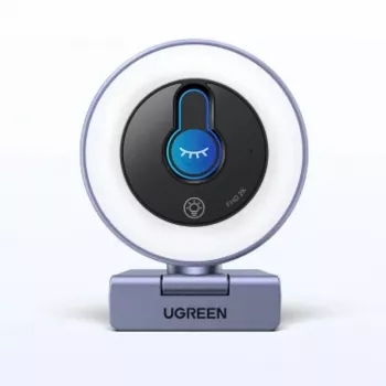 Webcam UGREEN CM910, 2K, 30 FPS, lumière LED, microphone intégré