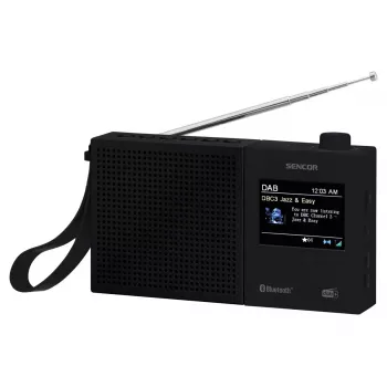 Radio SENCOR SRD 7790B DAB+ avec FM, Bluetooth, USB, écran LCD 2,4 inch, batterie rechargeable