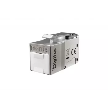Module Keystone DIGITUS Cat. 6A, blindé, sans outil, RJ45, argenté
