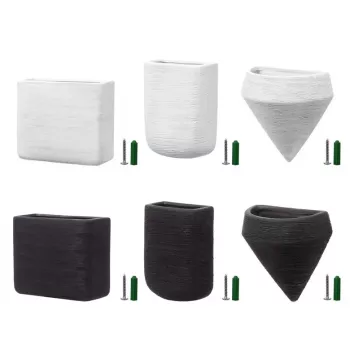 Cache-pot suspendu en céramique blanc TR-HANGKKIT-002