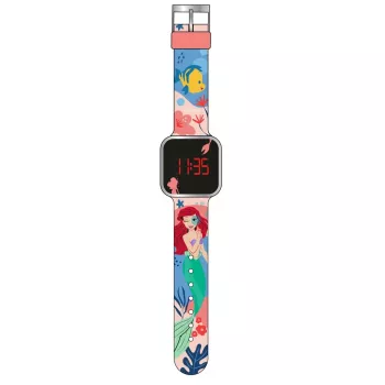 Montre numérique LED PULIO Diakakis - Ariel, bracelet en silicone bleu pour enfant