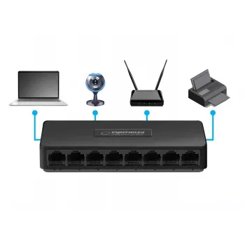 Switch Gigabit 8 ports Esperanza NOVA ENS104 10/100/1000