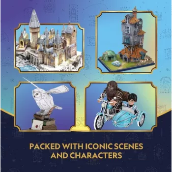 Puzzle 3D CubicFun Harry Potter château de Poudlard sous la neige avec LED