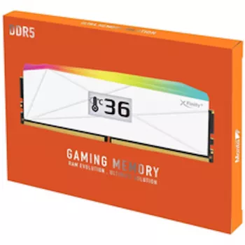 Mémoire RAM V-Color Manta XFinity+ aRGB DDR5-8000, CL40, EXPO - kit double 32 Go, blanc