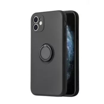 Coque anneau en silicone iLike pour Apple iPhone 13 Pro Max noire