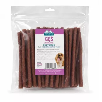 PETITTO Friandises pour chien lamelles d'oie moelleuses 500 g
