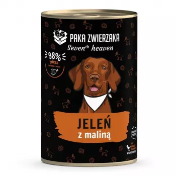 Paka Zwierzaka Seventh Heaven Cerf et framboise 400g Alimentation humide pour chiens
