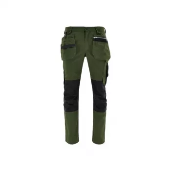 Pantalon de travail homme NO NAME TROUSERS MONTER M, 65 % polyester 35 % coton, noir/gris, 9 poches, poches pour genouillères, EN ISO 13688