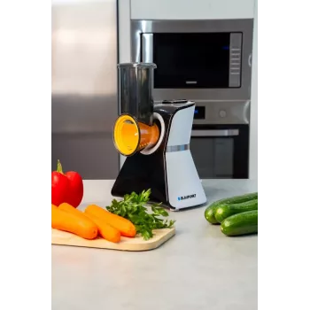 Blaupunkt Slicer FPS502 trancheuse électrique 150 W lame crantée en acier inoxydable 190 mm épaisseur réglable 0-15 mm noir/argent