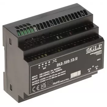 GLP Alimentation à découpage DL2-150-12-U 150W 12V 12.5A alimentation industrielle pour rail DIN