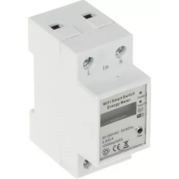 Compteur d'électricité connecté Wi-Fi Tuya monophasé 80 A sur rail DIN moniteur d'énergie