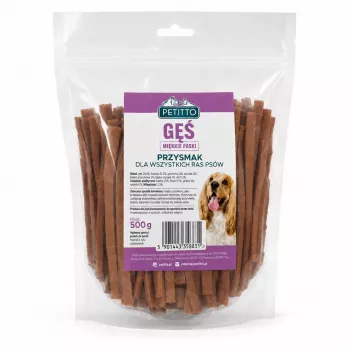 Friandises pour chiens PETITTO bandes moelleuses d'oie 500g