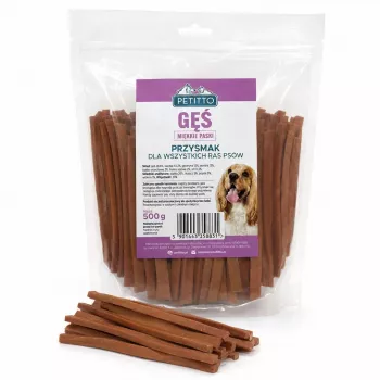 Friandises pour chiens PETITTO bandes moelleuses d'oie 500g