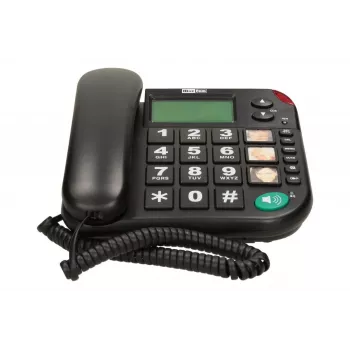 Téléphone filaire MAXCOM KXT480BB avec écran LCD, noir